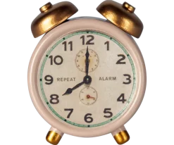 Maileg Alarm Clock, Mouse - Powder- Maileg|Toys