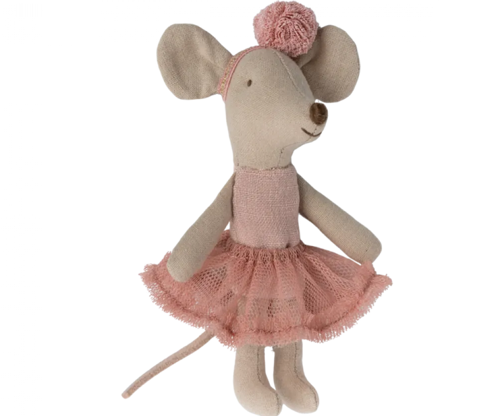 Maileg Ballerina Mouse, Little Sister - Rose- Maileg|Toys