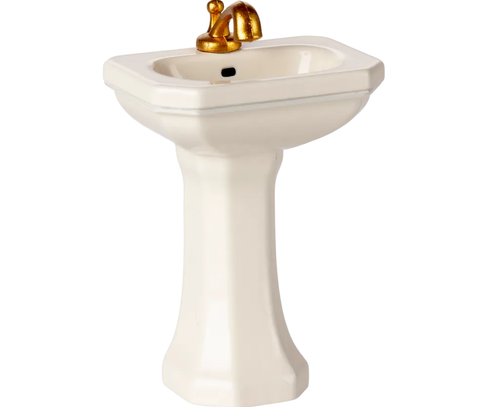 Maileg Bathroom Sink, Mouse - Off White- Maileg|Toys