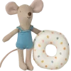 Maileg Beach Mouse with Float, Little Sister - Multi Dot- Maileg|Toys