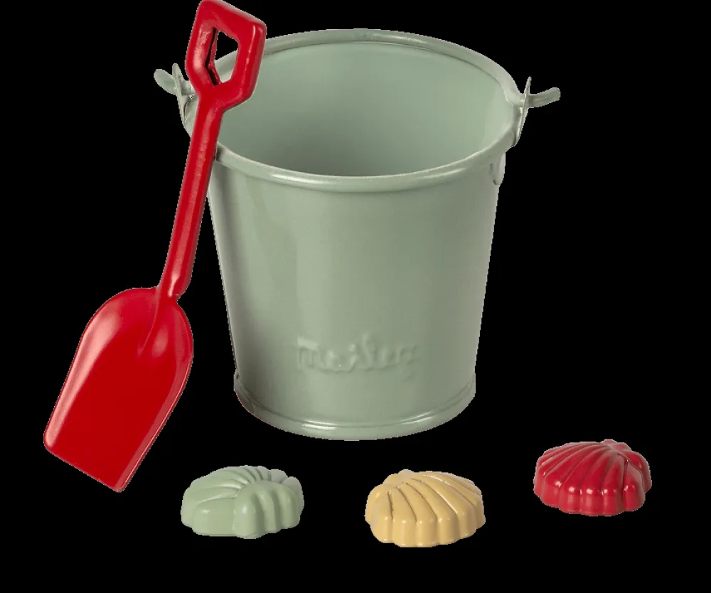 Maileg Beach Set: Shovel, Bucket & Shells- Maileg|Toys