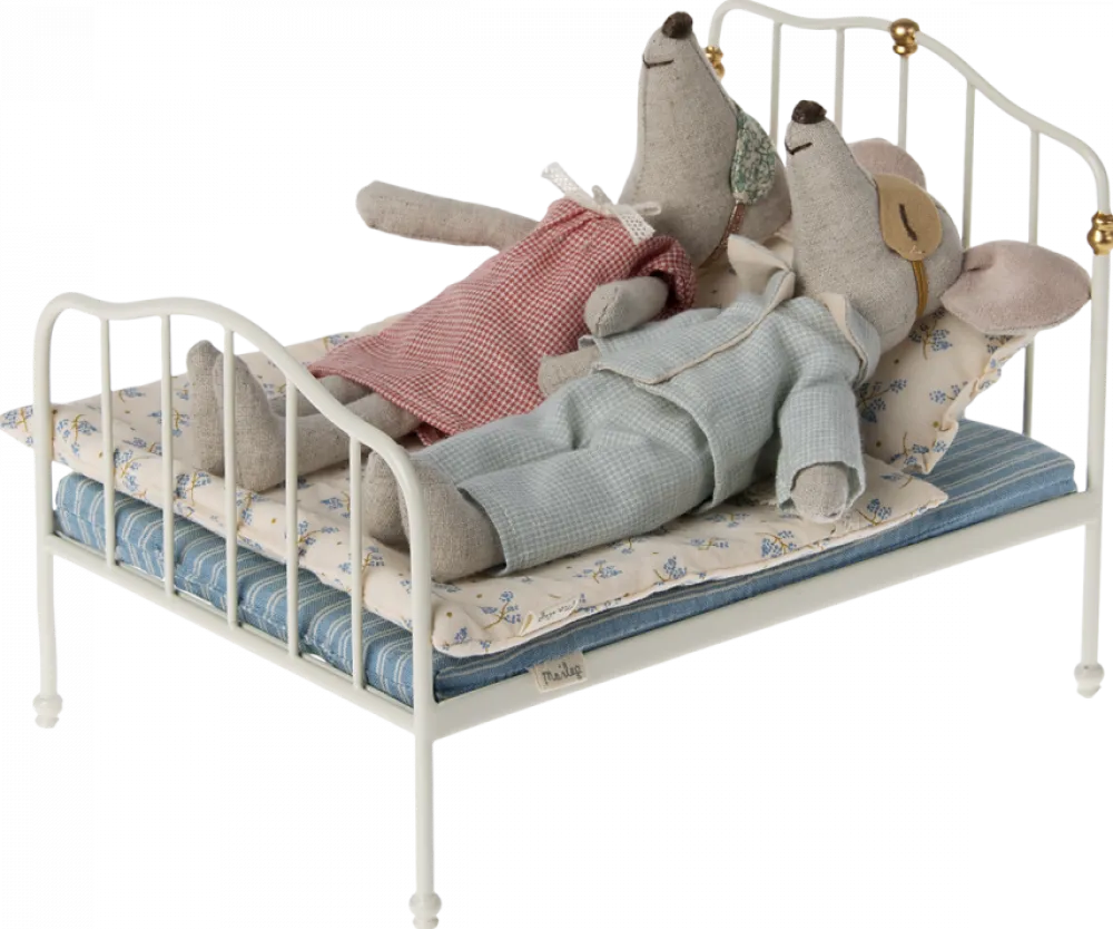 Maileg Bed, Mouse - Off White- Maileg|Toys