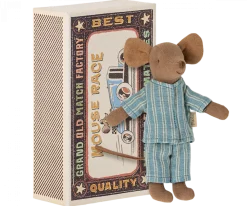 Maileg Big Brother Mouse in Box (Blue Pajamas)- Maileg|Toys