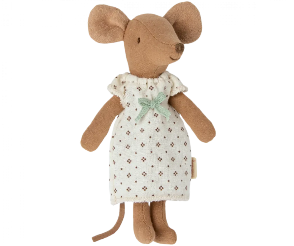 Maileg Big Sister Mouse in Box - White Nightgown- Maileg|Toys