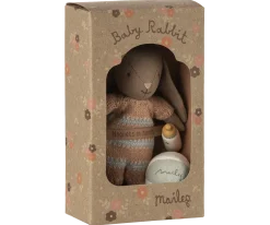 Maileg Bunny Set, Micro - Brown - Dusty Rose- Toys