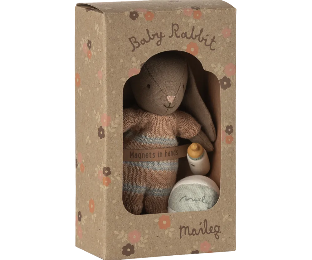 Maileg Bunny Set, Micro - Brown - Dusty Rose- Toys