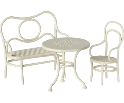 Maileg Café Set, Mouse, Small - Off White- Maileg|Toys