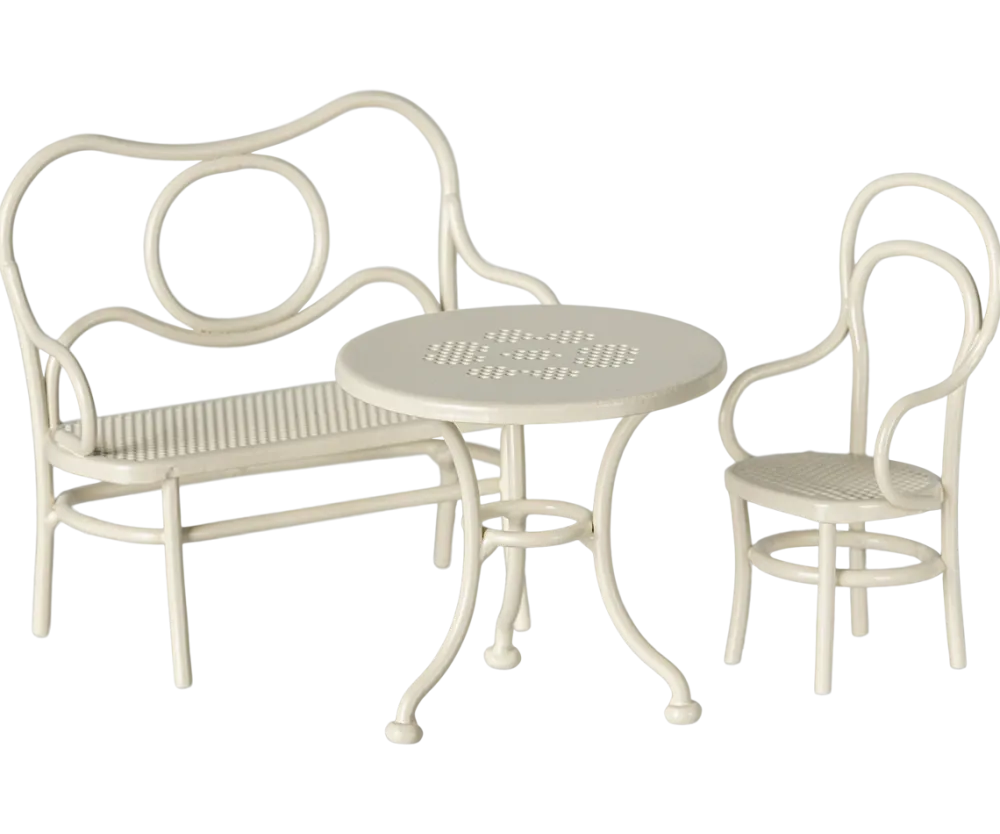 Maileg Café Set, Mouse, Small - Off White- Maileg|Toys