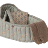 Maileg Carry Cot, Large - Blue- Maileg|Toys