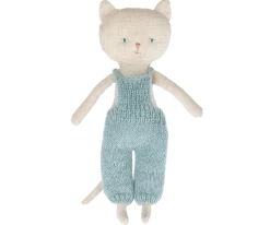 Maileg Chatons, Kitten in Overalls - Blond- Maileg|Soft Toys