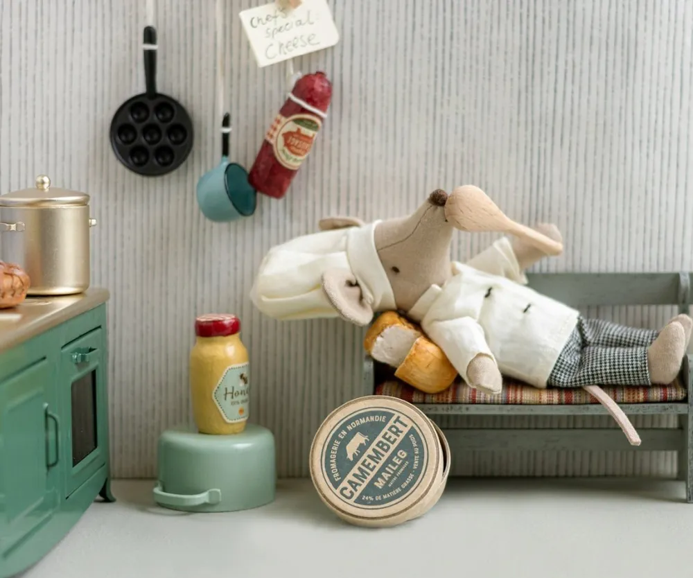 Maileg Chef Mouse with Soup Pot & Spoon, Big Brother- Maileg|Soft Toys