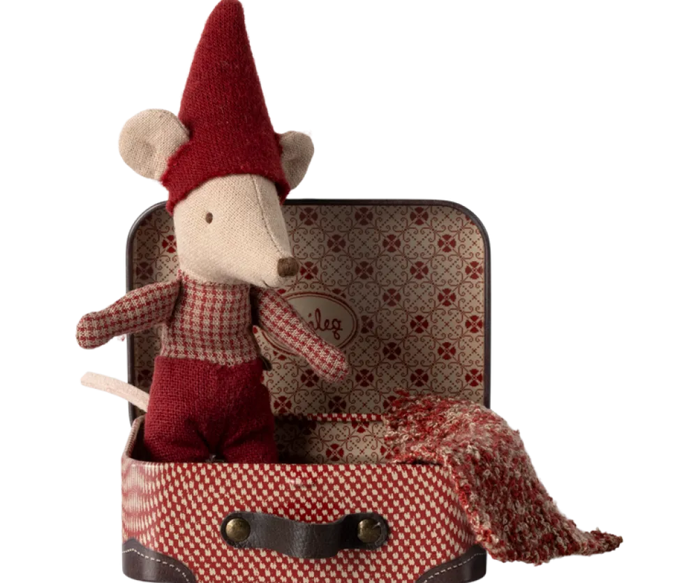 Maileg Christmas Mouse, Baby in Suitcase- Maileg|Toys