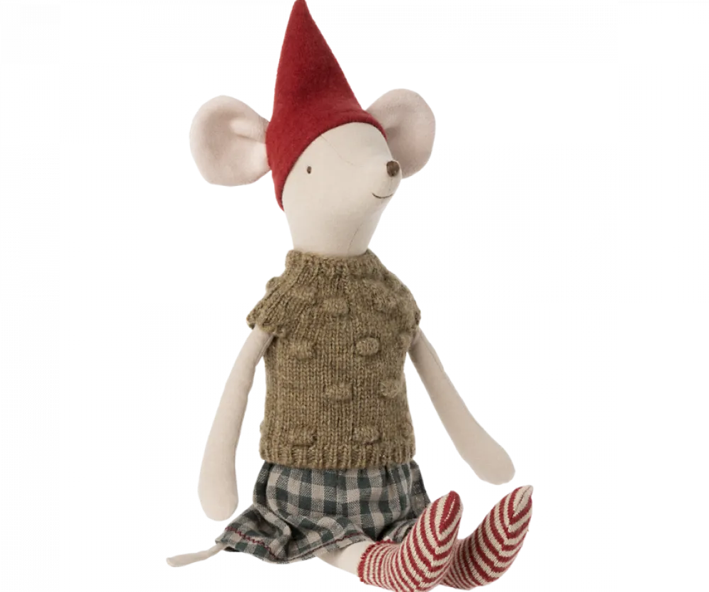 Maileg Christmas Mouse, Medium - Sweater- Maileg|Toys