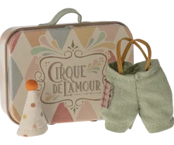 Maileg Clown Clothes in Suitcase, Little Brother Mouse- Maileg|Toys