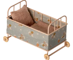 Maileg Cot Bed, Micro - Powder- Maileg|Toys
