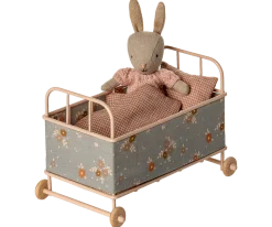 Maileg Cot Bed, Micro - Powder- Maileg|Toys
