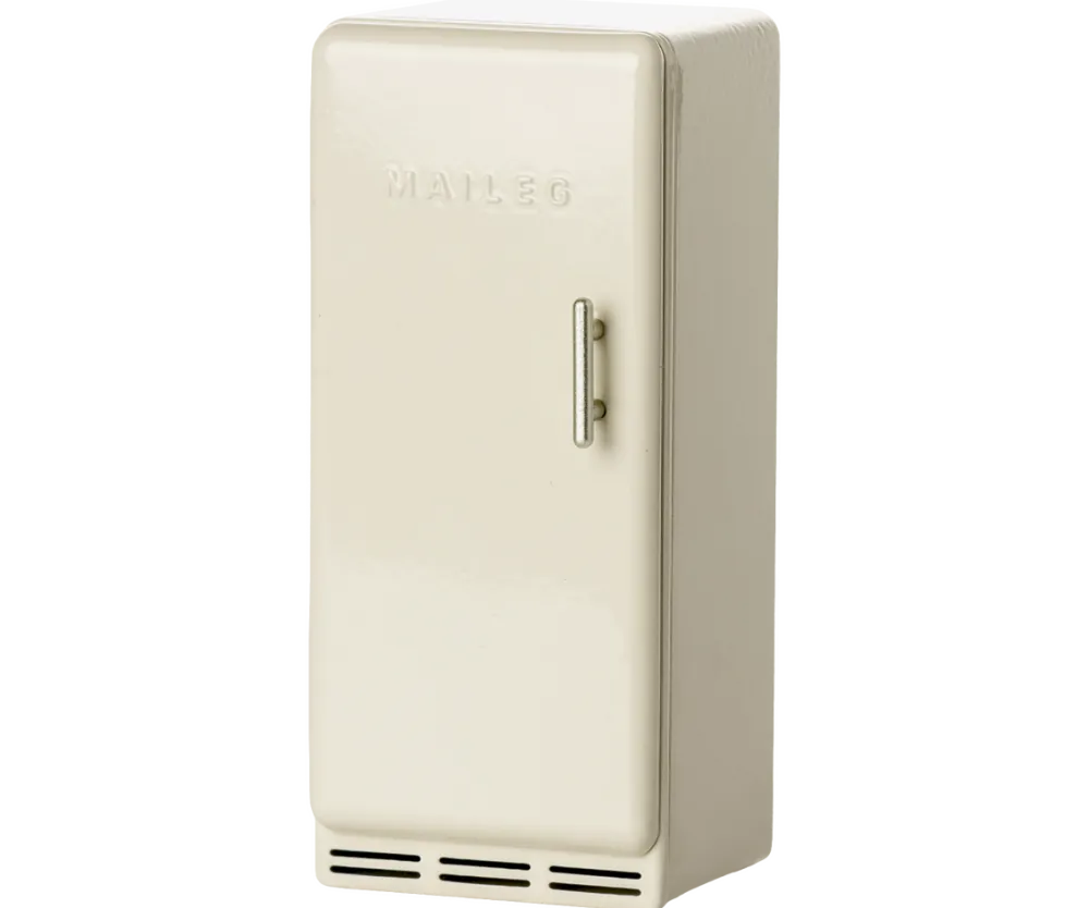 Maileg Metal Fridge, Mouse - Off White- Maileg|Toys