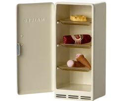 Maileg Metal Fridge, Mouse - Off White- Maileg|Toys