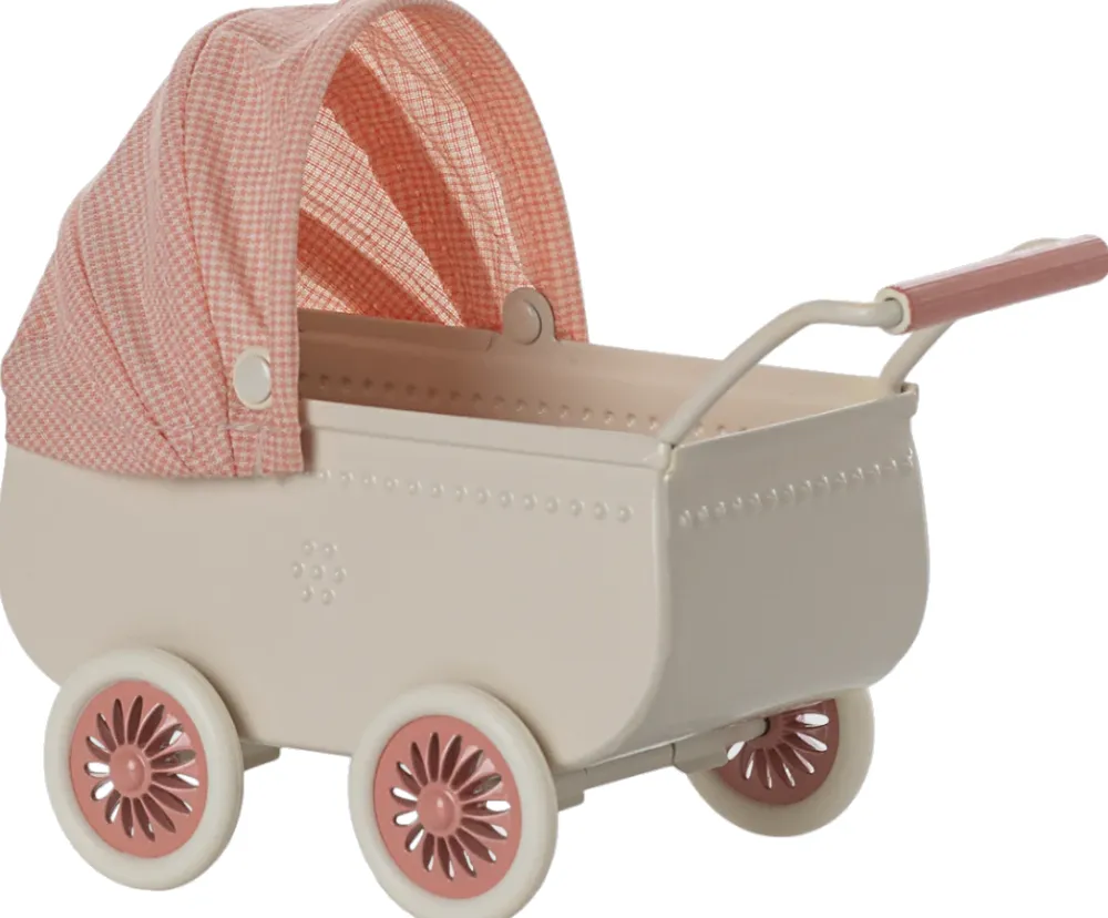 Maileg Mouse Pram, Coral- Maileg