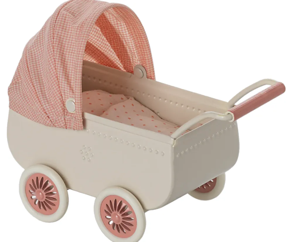 Maileg Mouse Pram, Coral- Maileg