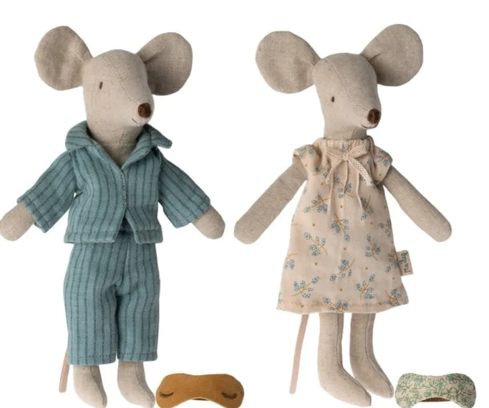 Maileg Mum & Dad Mice in Cigarbox- Maileg|Soft Toys