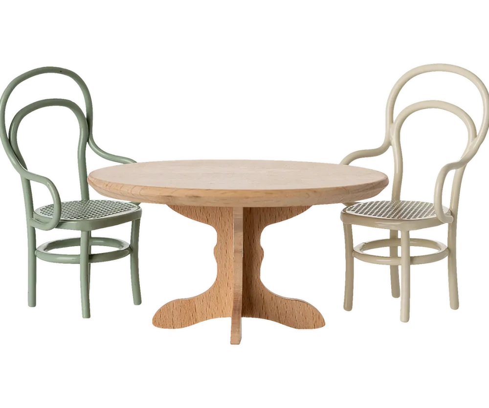Maileg Oval Dining Table, Mouse - Nature- Maileg|Toys