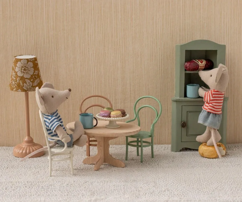 Maileg Oval Dining Table, Mouse - Nature- Maileg|Toys
