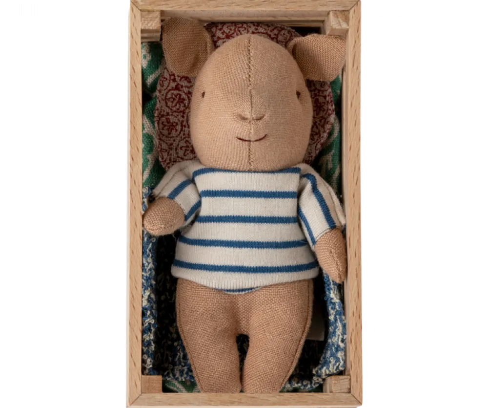 Maileg Pig, Baby in Box (Boy)- Maileg|Toys