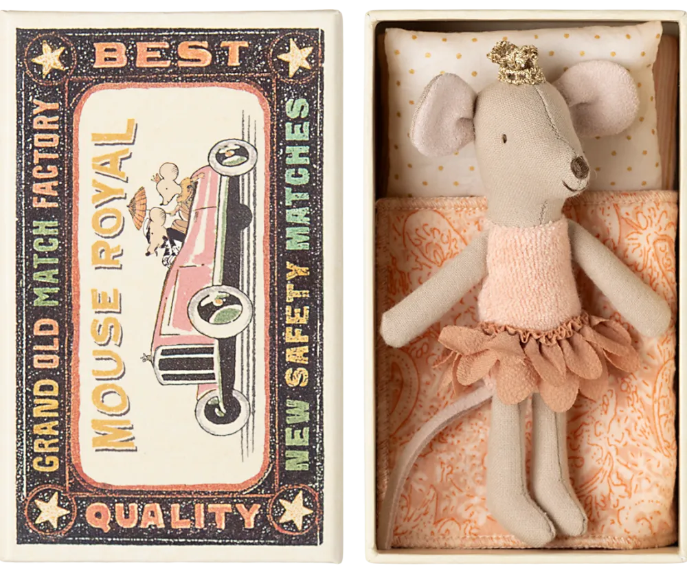 Maileg Princess Mouse, Little Sister in Matchbox- Maileg|Toys