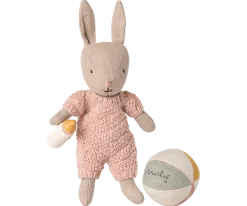 Maileg Rabbit Set, Micro - Sand - Rose- Maileg|Toys