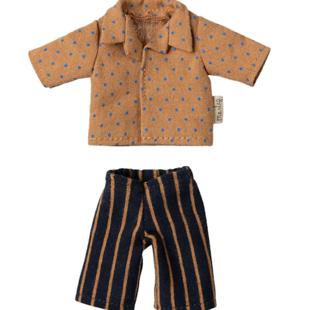 Maileg Shirt & Striped Pants, Dad Mouse- Maileg