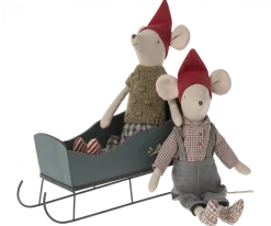 Maileg Sleigh, Medium - Green- Maileg|Toys