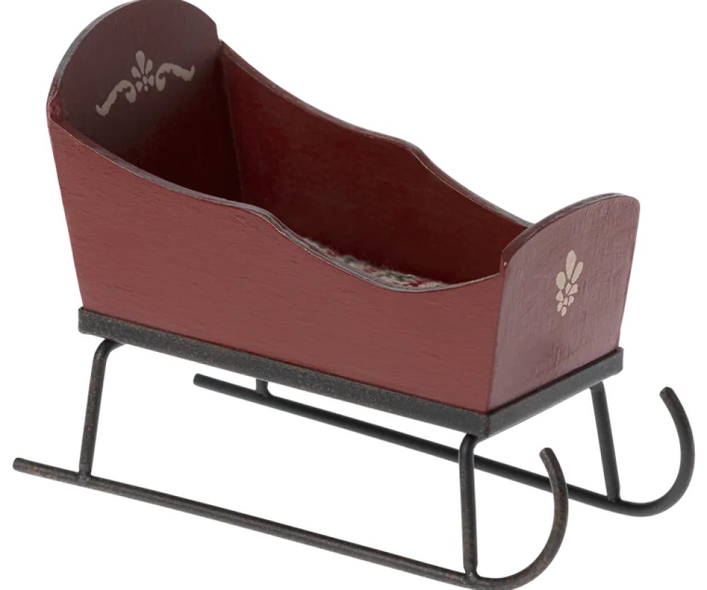 Maileg Sleigh, Mouse (Red)- Maileg|Toys