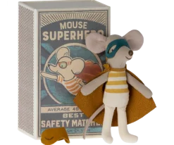 Maileg Super Hero Mouse, Little Brother in Matchbox- Maileg|Toys