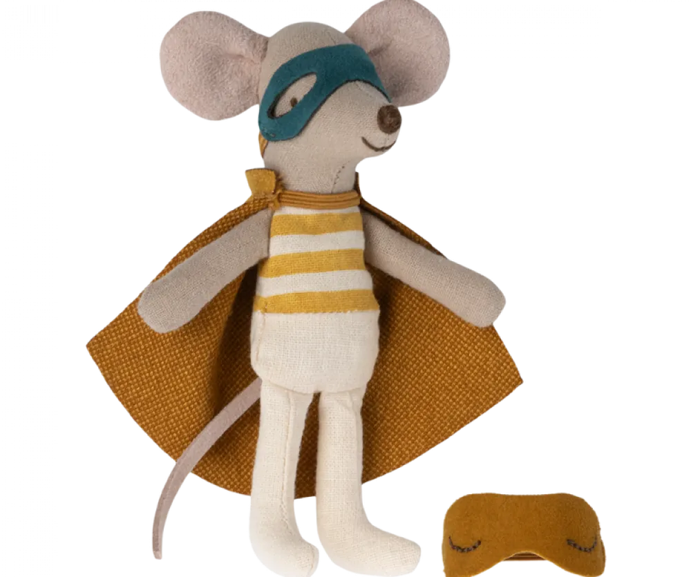 Maileg Super Hero Mouse, Little Brother in Matchbox- Maileg|Toys