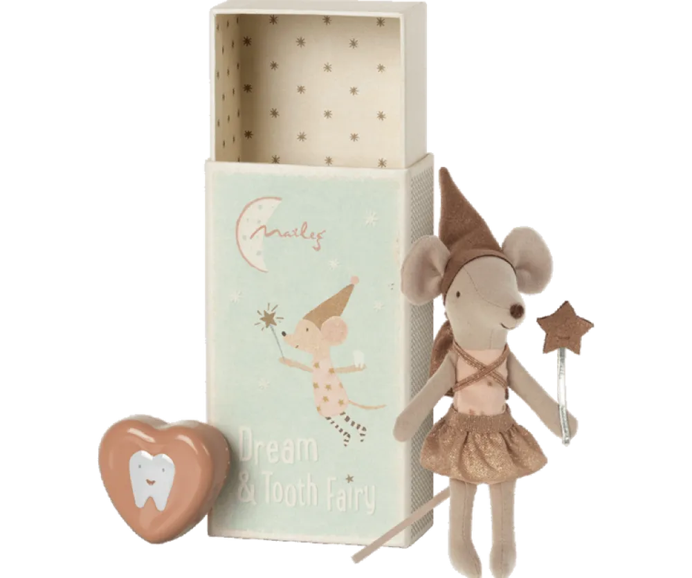 Maileg Tooth Fairy Mouse in Matchbox (Rose)- Maileg|Toys