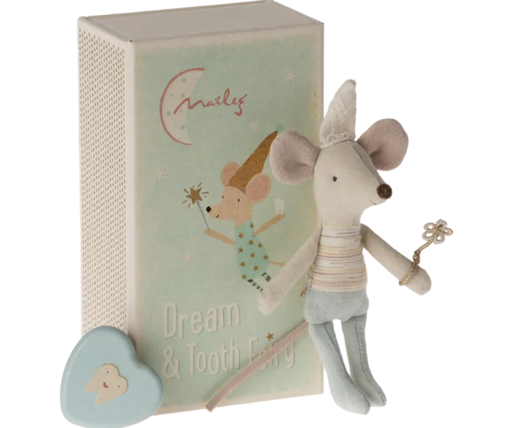 Maileg Tooth Fairy Mouse, Little Brother in Matchbox- Maileg|Toys