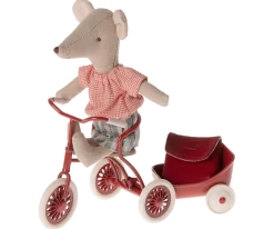 Maileg Tricycle Mouse, Big Sister (Red)- Maileg|Toys