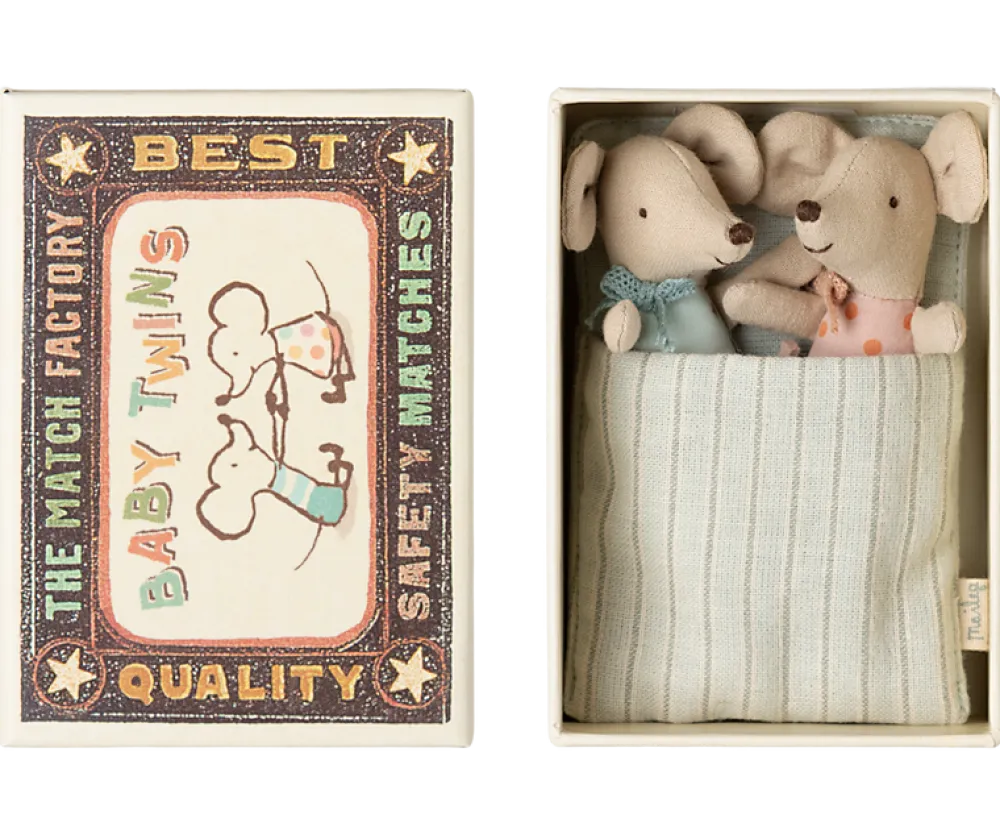 Maileg Twins, Baby Mice in Matchbox- Maileg|Toys