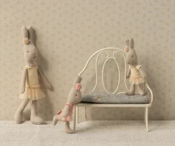 Maileg Vintage Bench, Miniature - Off White- Maileg|Toys