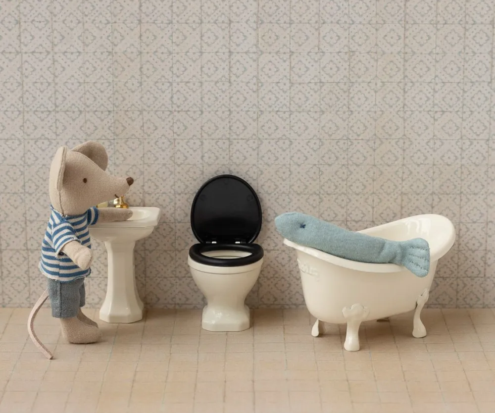 Maileg WC, Mouse - Off White- Maileg|Toys