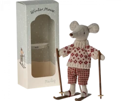 Maileg Winter Mouse with Ski Set, Mum- Maileg|Toys