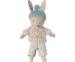 Maileg Winter Rabbit, Micro - Sand - Mint- Maileg|Toys