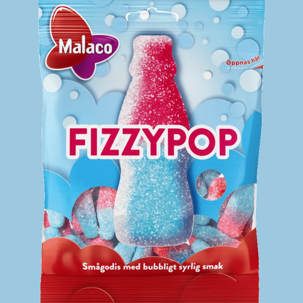 Malaco Fizzypop Sour Salty Bottles Bag- Sweets