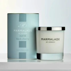 Marmalade of London Oud & Black Cherry Glass Candle- Home Fragrance