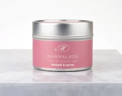 Marmalade of London Rhubarb & Peony Small Tin Candle- Home Fragrance