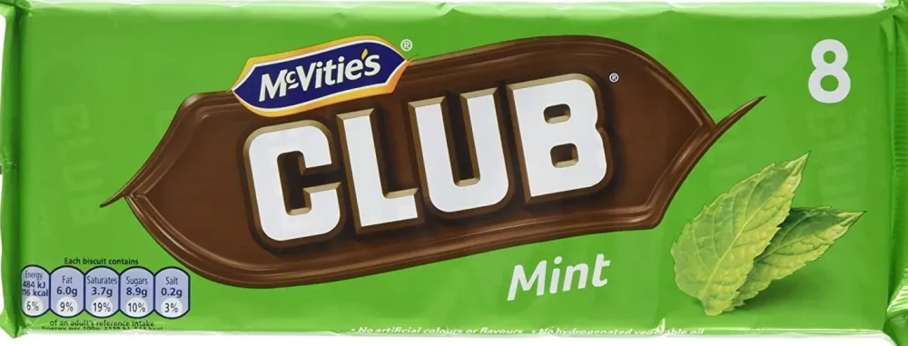 McVitie's Club Mint (8 Pack)- Biscuits