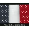 Men's Polka Dot Patterns Boxed Cotton Handkerchiefs- Handkerchiefs