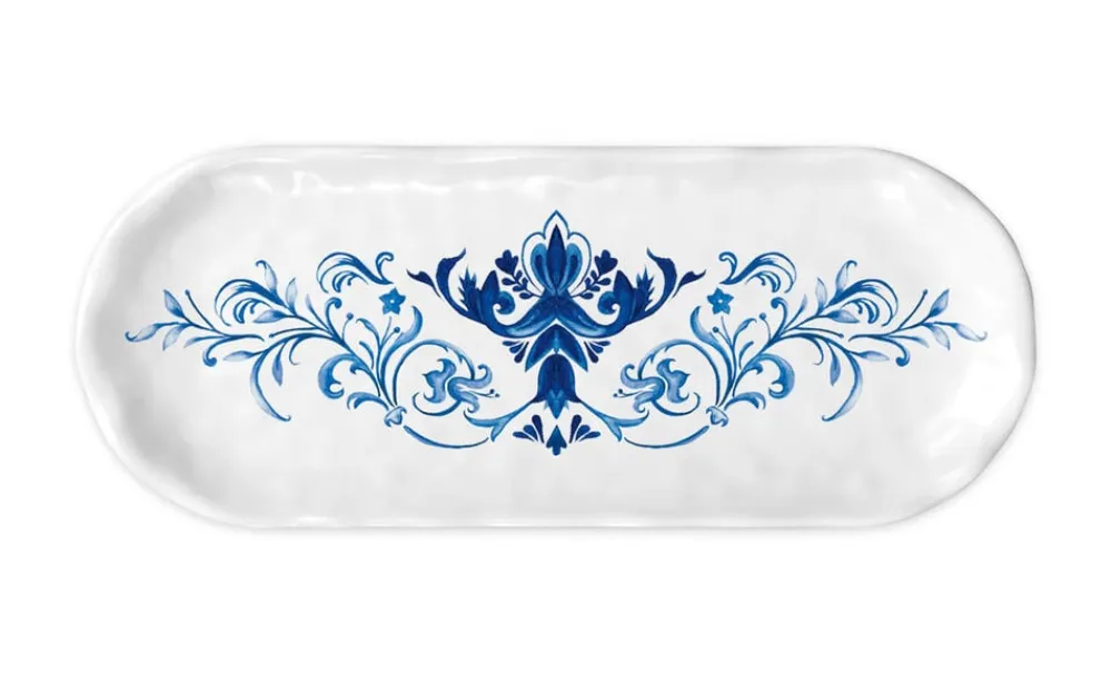 Michel Design Works Indigo Seas Melamine Accent Tray- Trays|Tea Trays