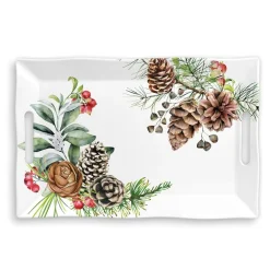 Michel Design Works White Spruce Melamine Large Tray- Trays|Tea Trays